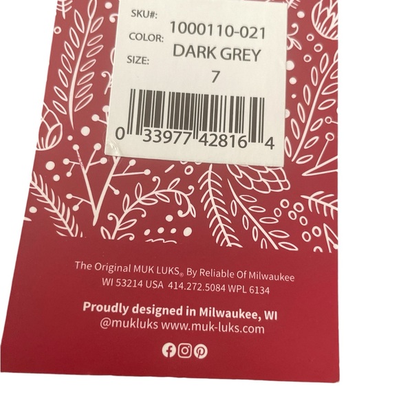 New women MUK LUKS dark gray size 7 boots - Picture 3 of 7